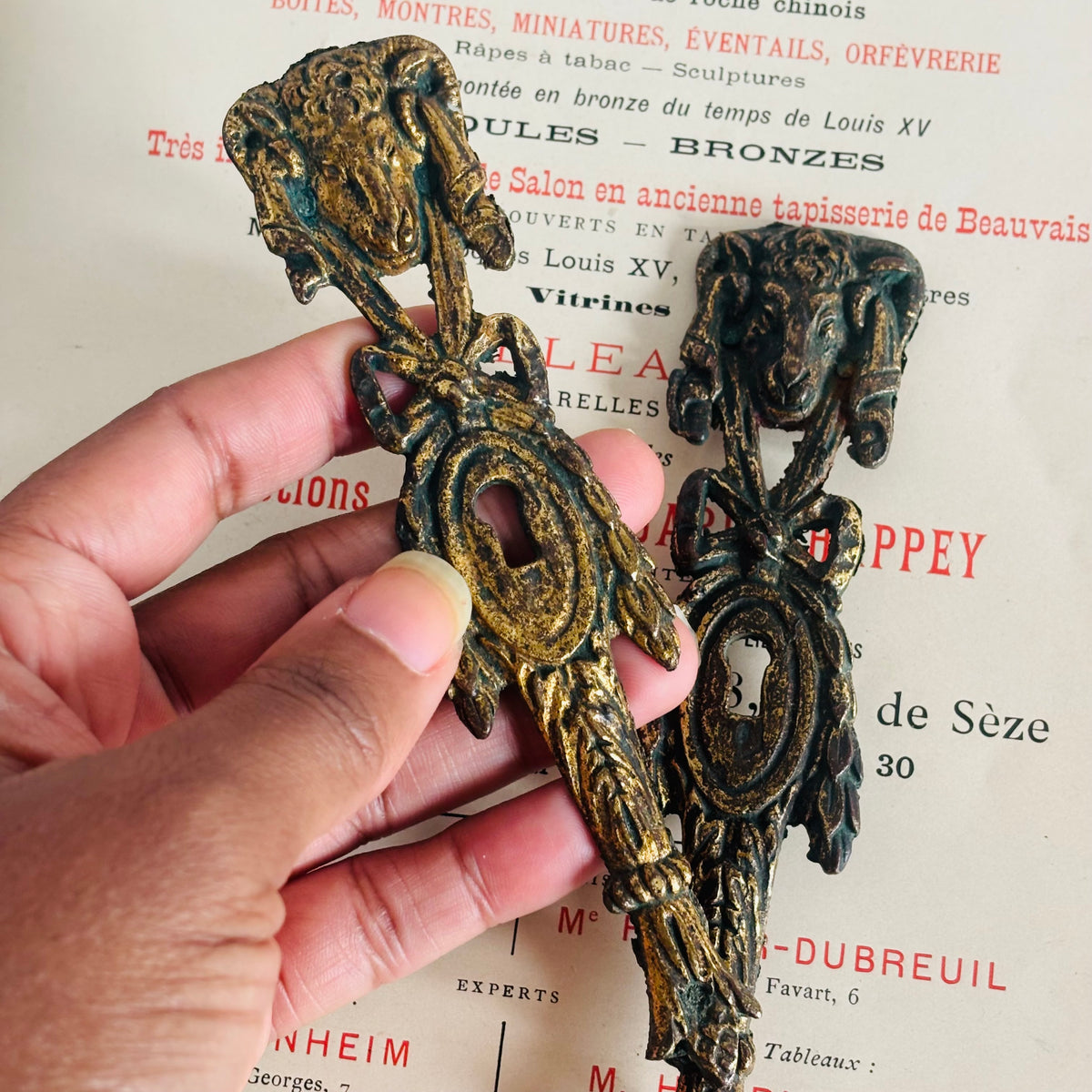 The Pimp Teddy - Antique Decorative Salvage Brass Escutcheons