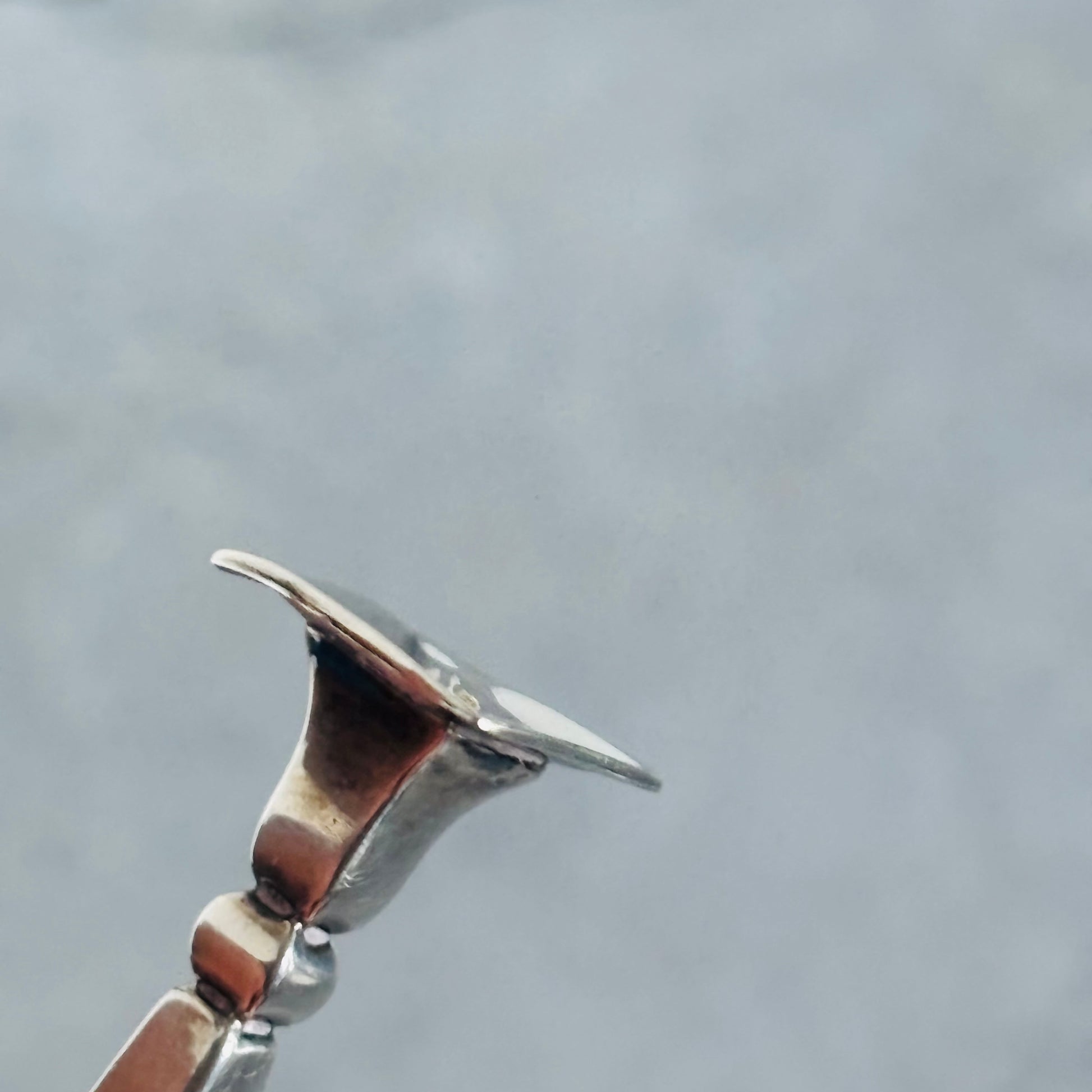 Close-up of a Antique Silver Miniature Candlestick