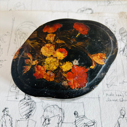 The Mixologist Mo - Victorian Black Lacquer Paper Mache Box