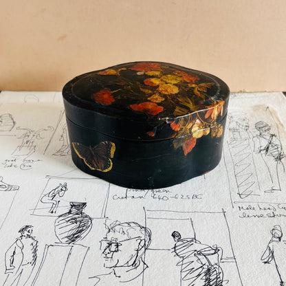 The Mixologist Mo - Victorian Black Lacquer Paper Mache Box