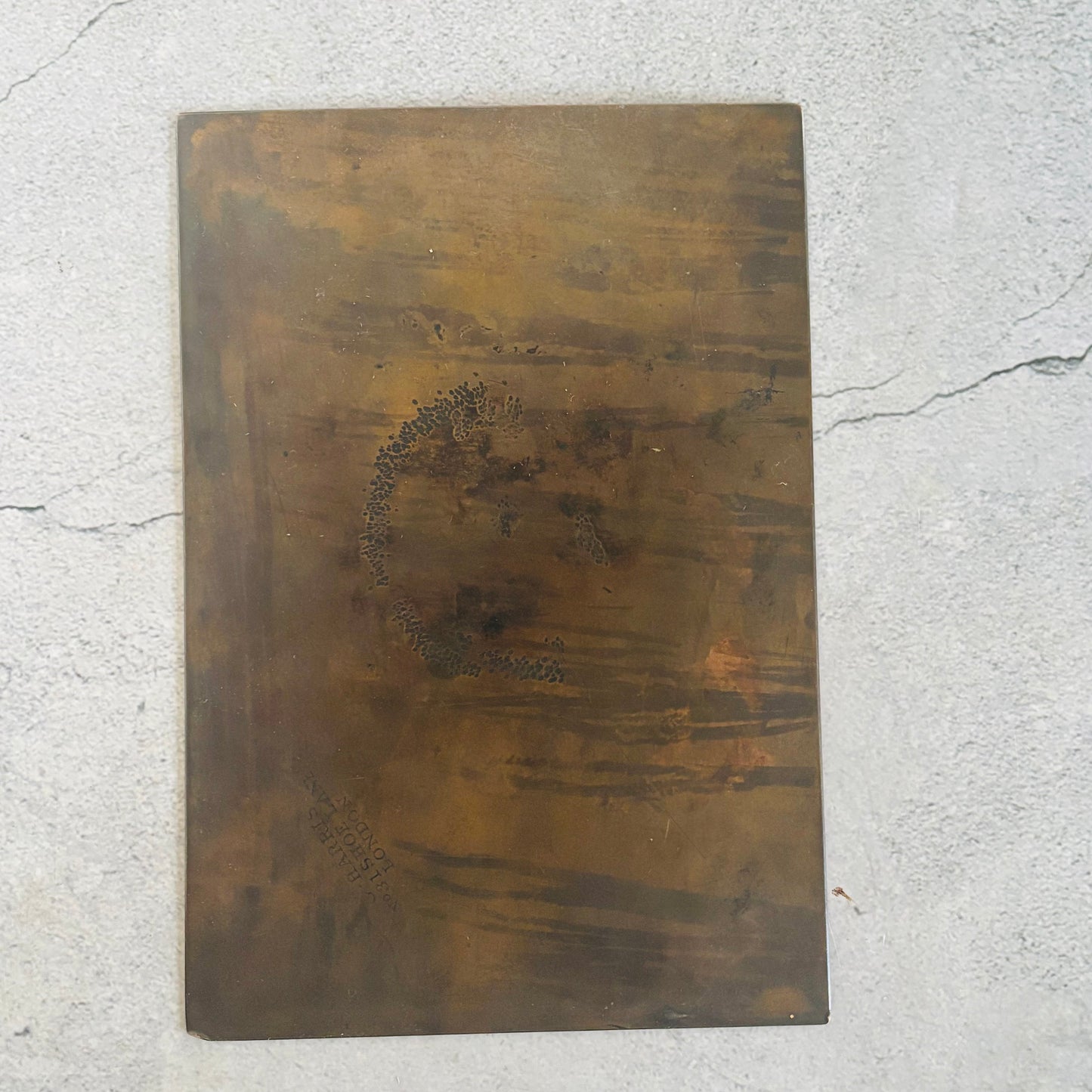 Antique Etched Copper Printing Plate of John Ward Engraved By J Basire