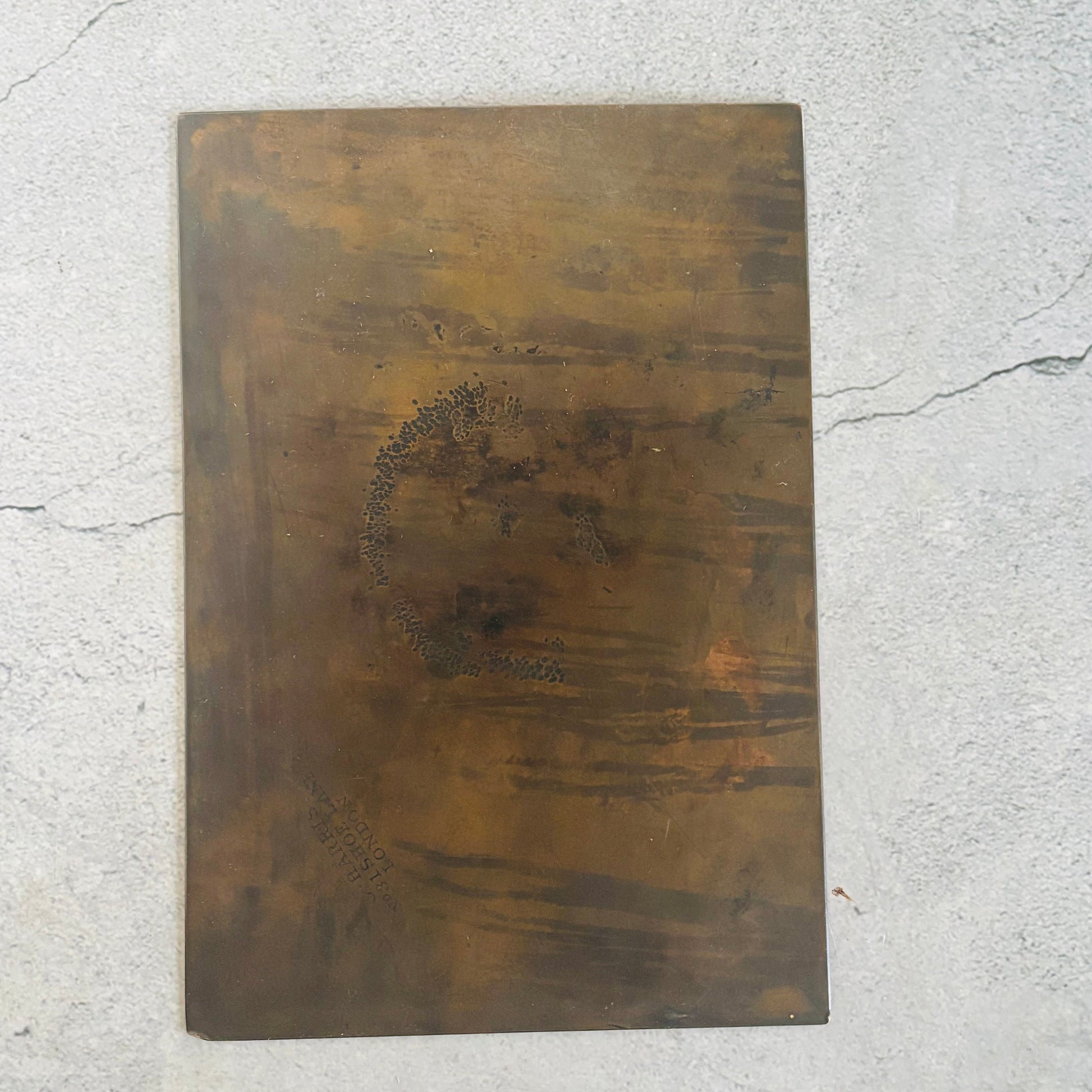 Antique Etched Copper Printing Plate of John Ward Engraved By J Basire