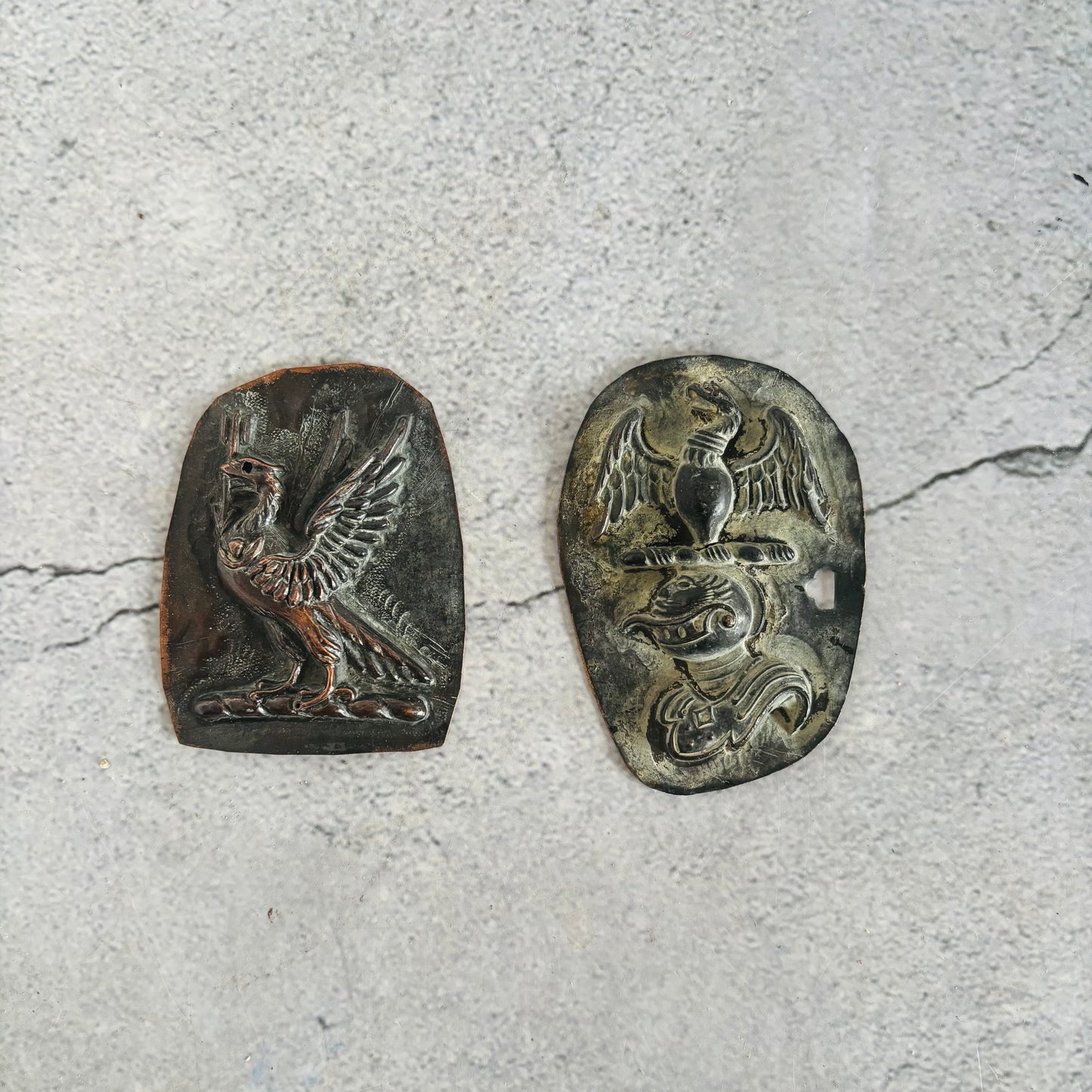 Antique Zinc Moulds Unique Heraldic Design