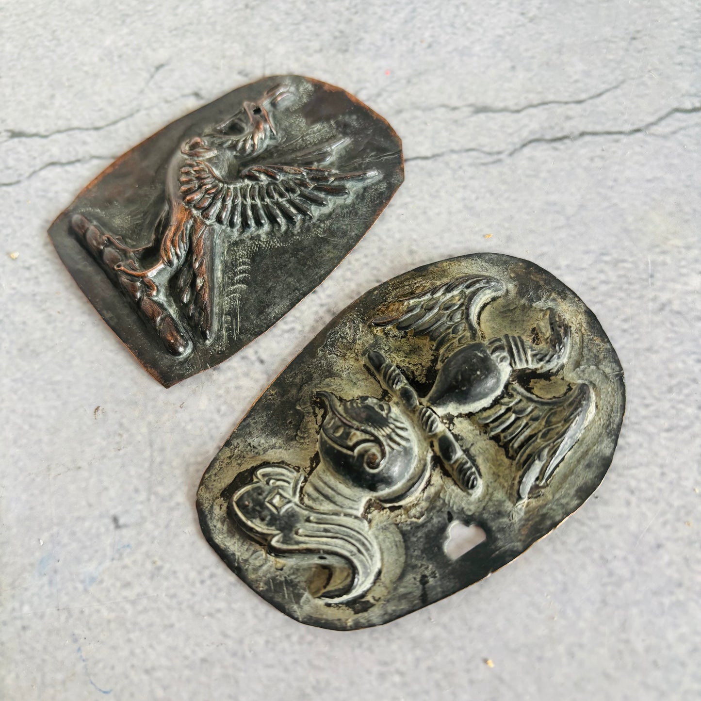 Antique Zinc Moulds Unique Heraldic Design
