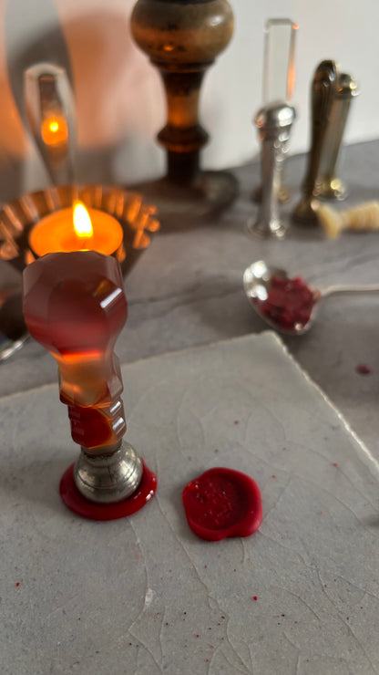 The Director Lynette-  Antique Agate Wax Seal Stamp