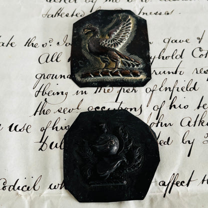 Antique Zinc Moulds Unique Heraldic Design an old document
