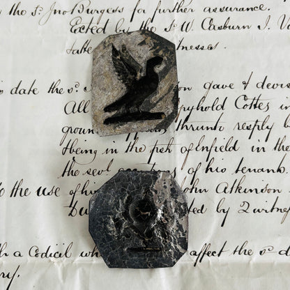 Antique Zinc Moulds Unique Heraldic Design an old document