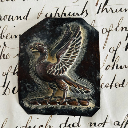 Antique Zinc Moulds Unique Heraldic Design an old document