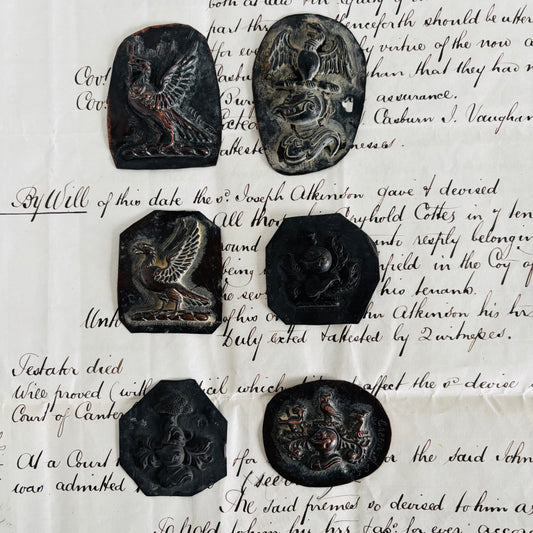 Antique Zinc Moulds Unique Heraldic Design an old document