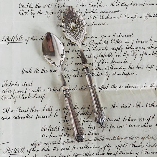 Vintage Sterling Silver Handle Preserve Spoon The Urban Vintage Affair