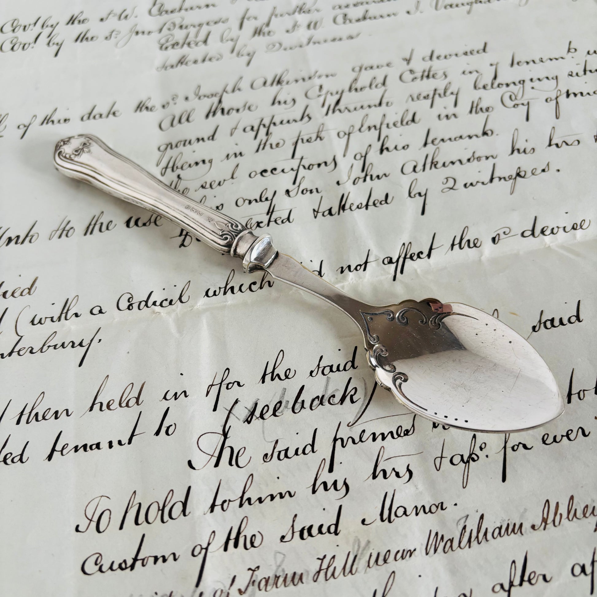 Vintage Sterling Silver Handle Preserve Spoon The Urban Vintage Affair