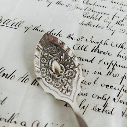 Vintage Sterling Silver Handle Preserve Spoon The Urban Vintage Affair