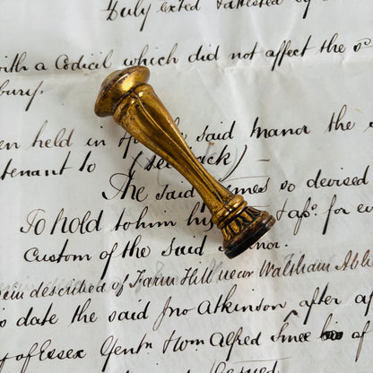 Antique Brass Art Nouveau Wax Seal Stamp | The Urban Vintage Affair