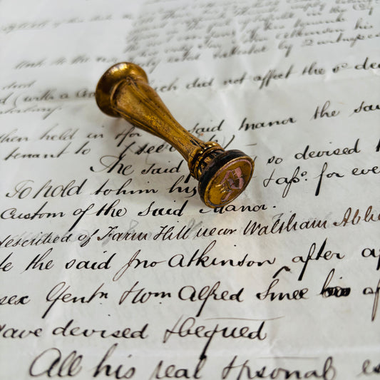 Antique Brass Art Nouveau Wax Seal Stamp | The Urban Vintage Affair