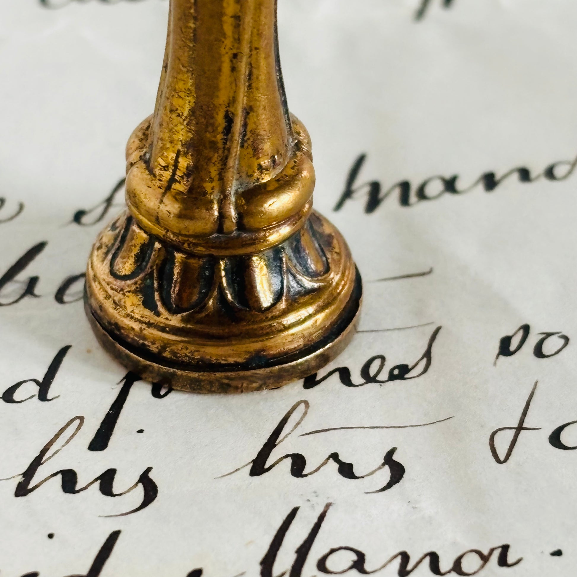 Antique Brass Art Nouveau Wax Seal Stamp | The Urban Vintage Affair