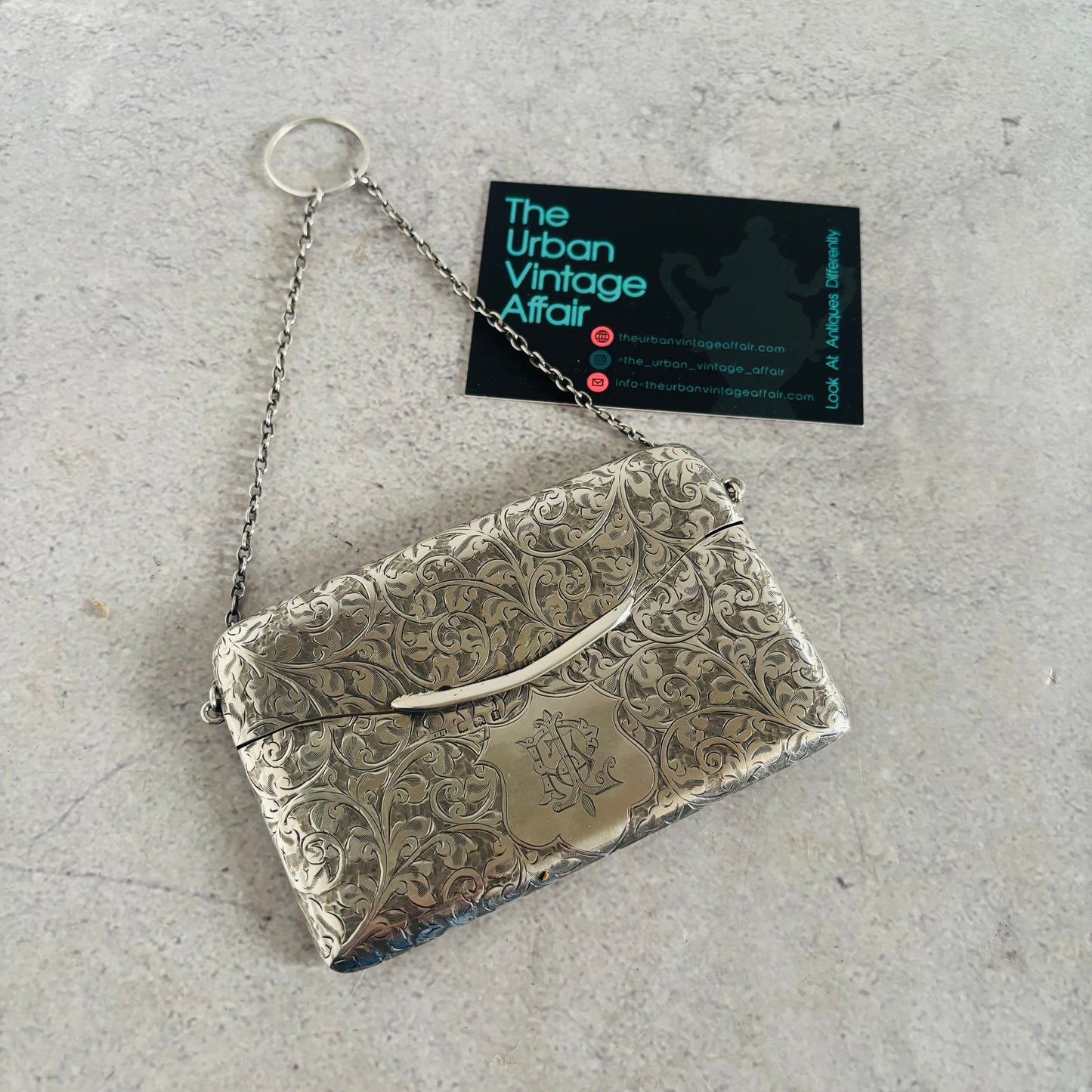 The Mixologist Leonard - Antique Silver Calling Card Case