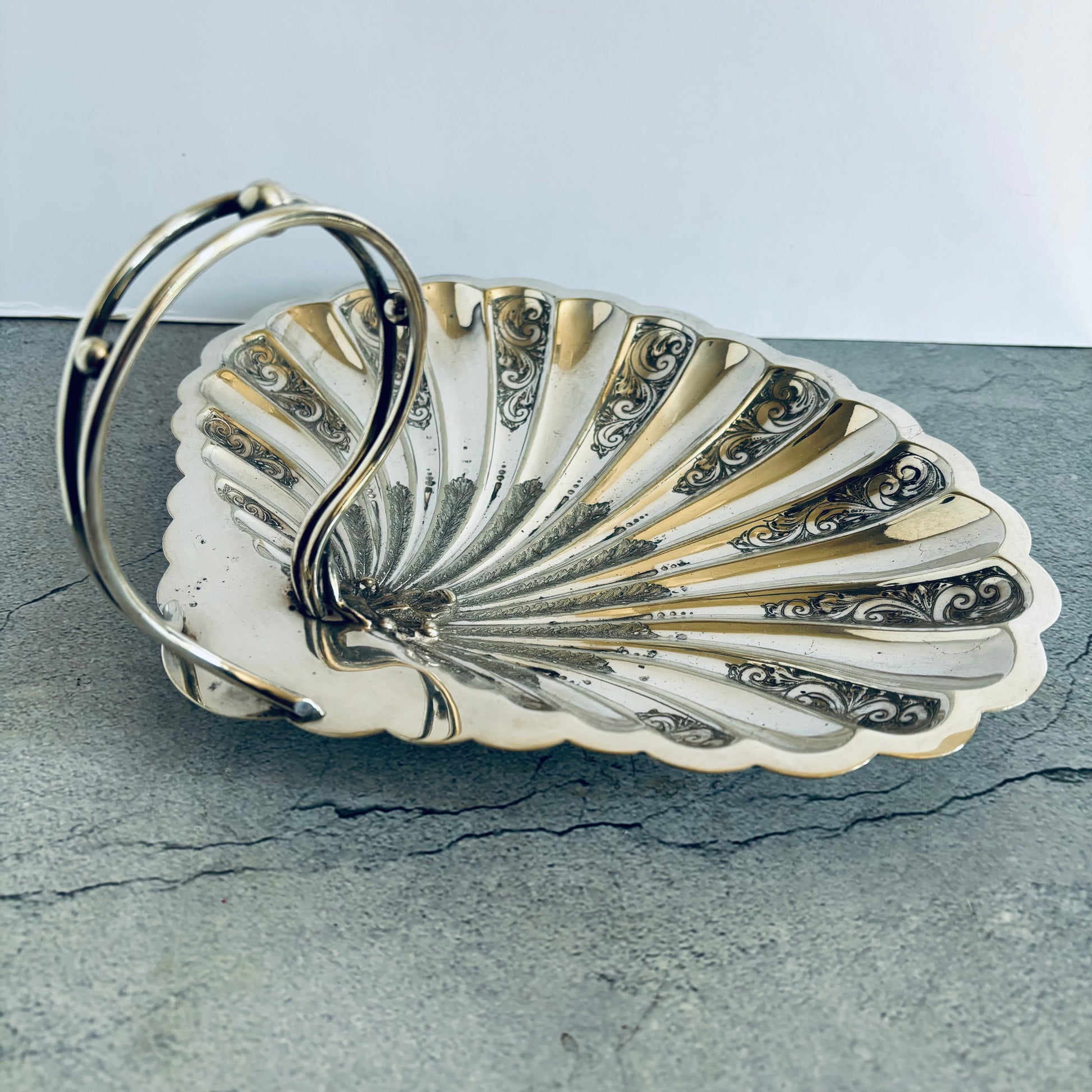 Antique Silver Shell Shape Serving Dish by Robert’s & Belk  | Wedding Gift Idea