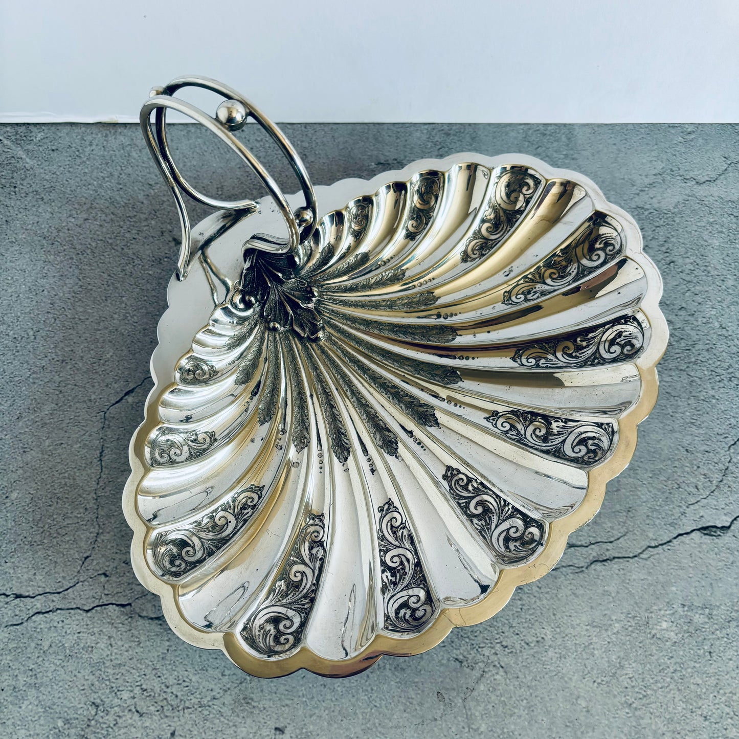 Antique Silver Shell Shape Serving Dish by Robert’s & Belk  | Wedding Gift Idea