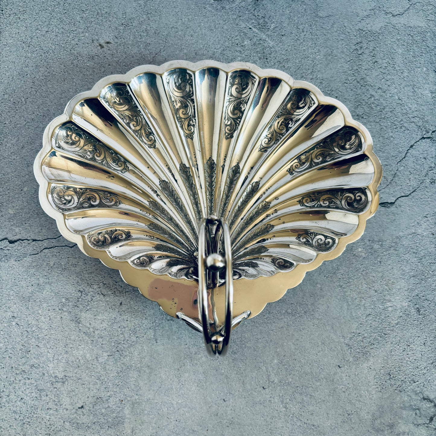 Antique Silver Shell Shape Serving Dish by Robert’s & Belk  | Wedding Gift Idea