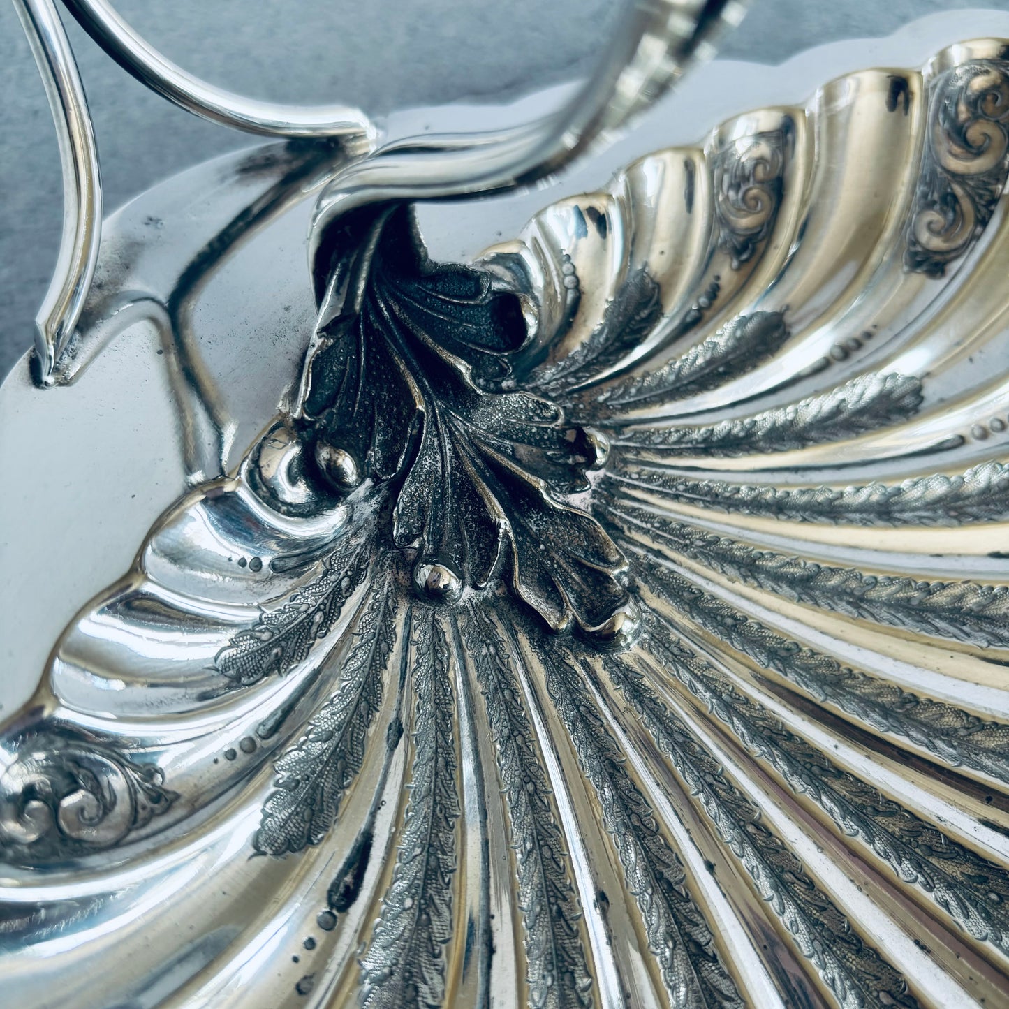 Antique Silver Shell Shape Serving Dish by Robert’s & Belk  | Wedding Gift Idea