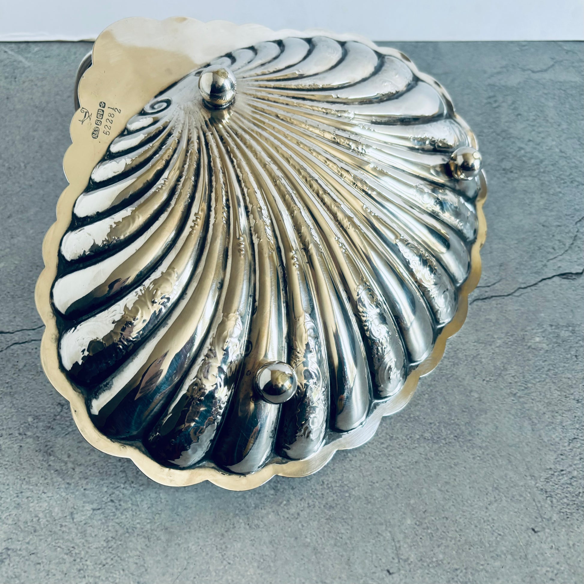 Antique Silver Shell Shape Serving Dish by Robert’s & Belk  | Wedding Gift Idea