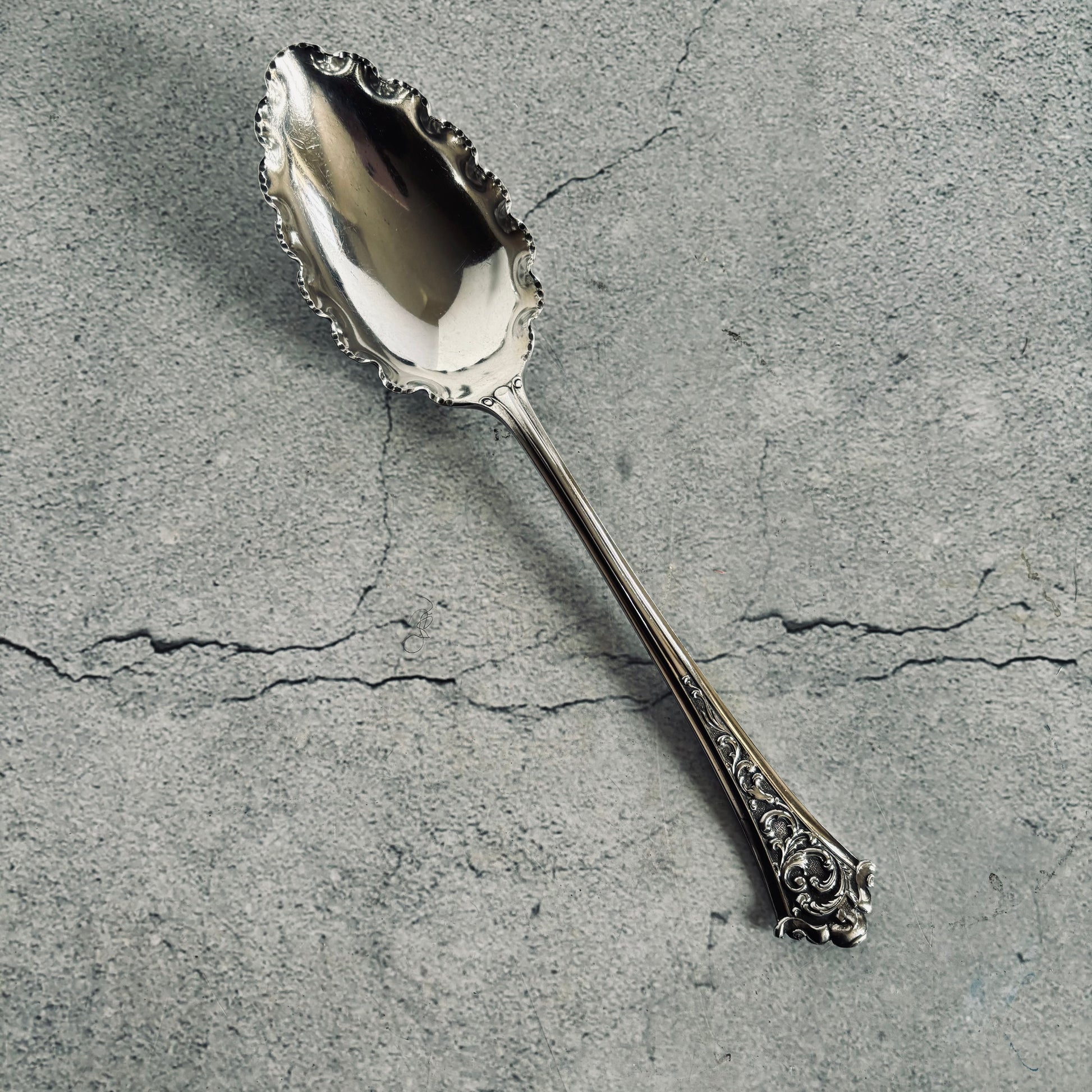 Antique Silver Plate Serving Spoon by Maxfield & Sons |The Urban Vintage Affair