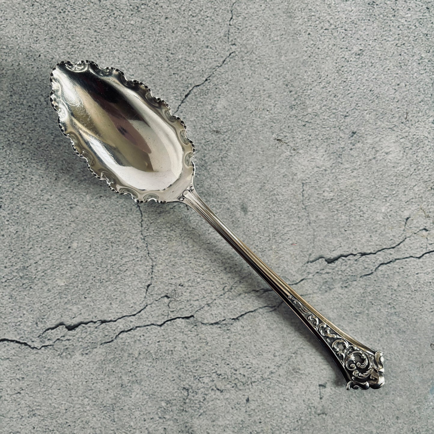 Antique Silver Plate Serving Spoon by Maxfield & Sons |The Urban Vintage Affair