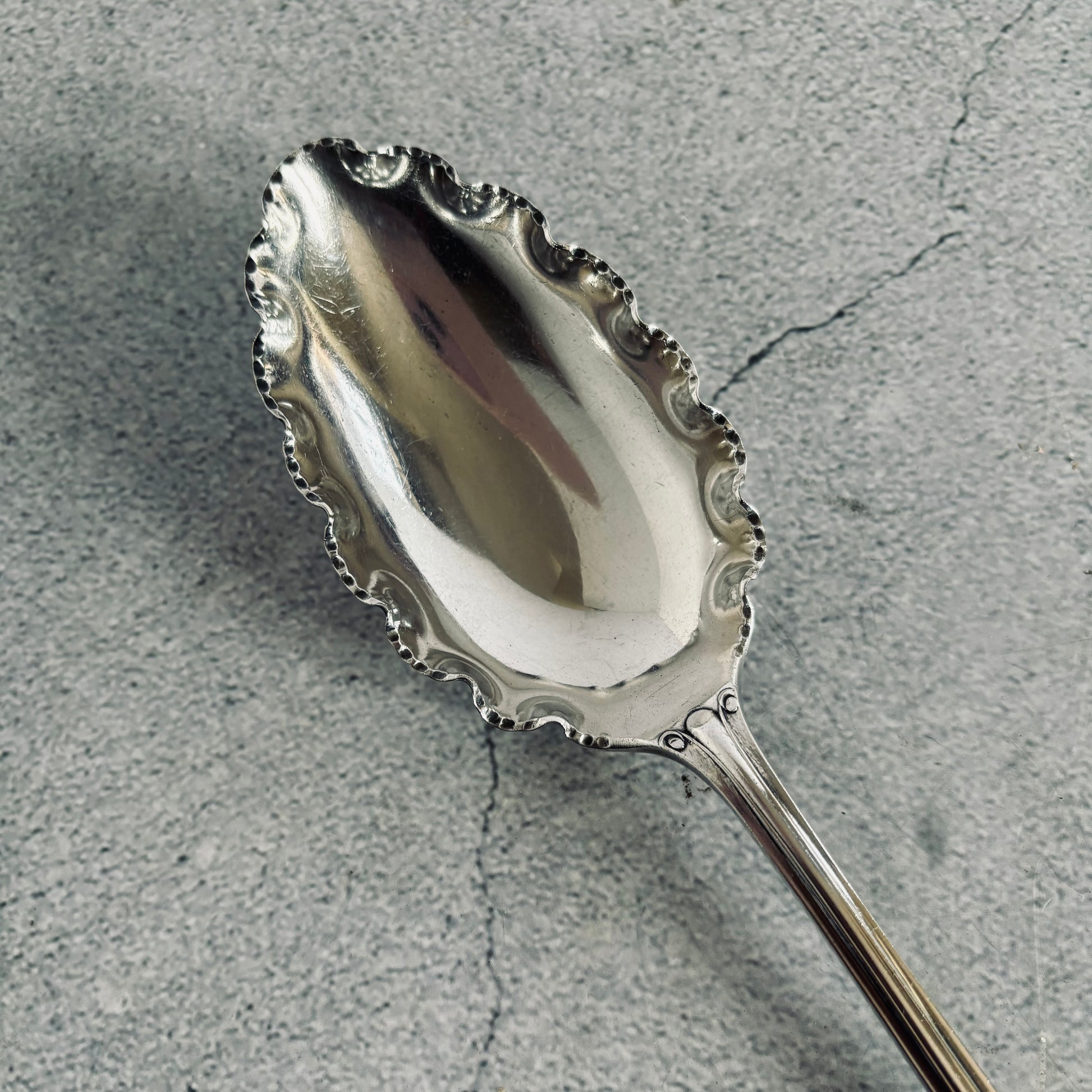 Antique Silver Plate Serving Spoon by Maxfield & Sons |The Urban Vintage Affair