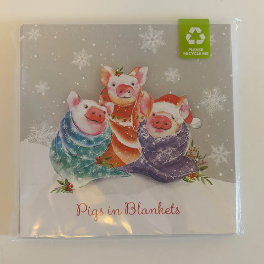 Lupus UK Christmas Cards Pack of 10 - Pigs In Blanket