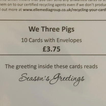 Lupus UK Christmas Cards Pack of 10 - Pigs In Blanket