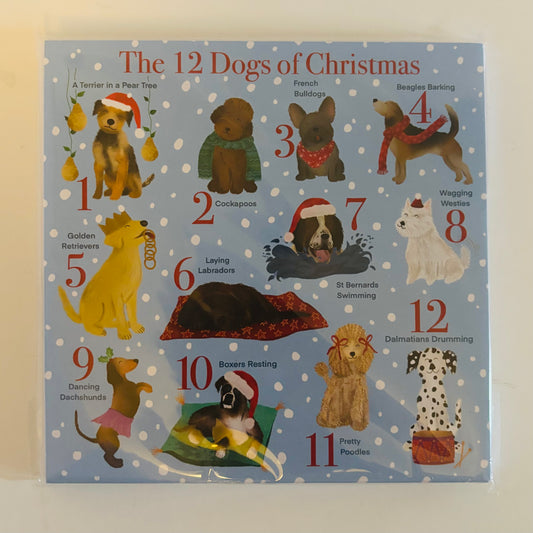 Lupus UK Christmas Cards Pack of 10 - 12 Dogs of Christmas