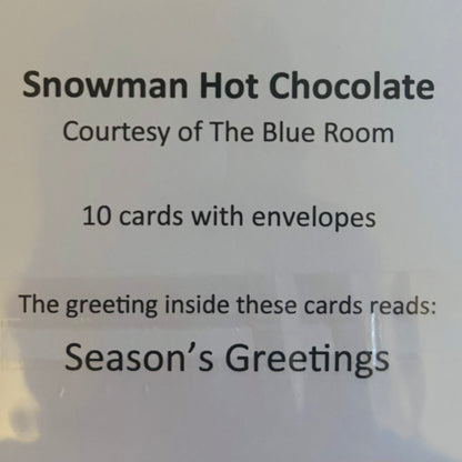 Lupus UK Christmas Cards Pack of 10 - Snowman Hot Chocolate