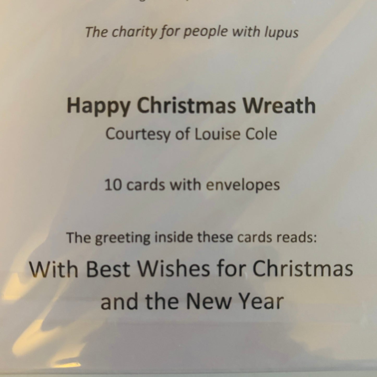 Lupus UK Christmas Cards Pack of 10 - Happy Christmas Wreath