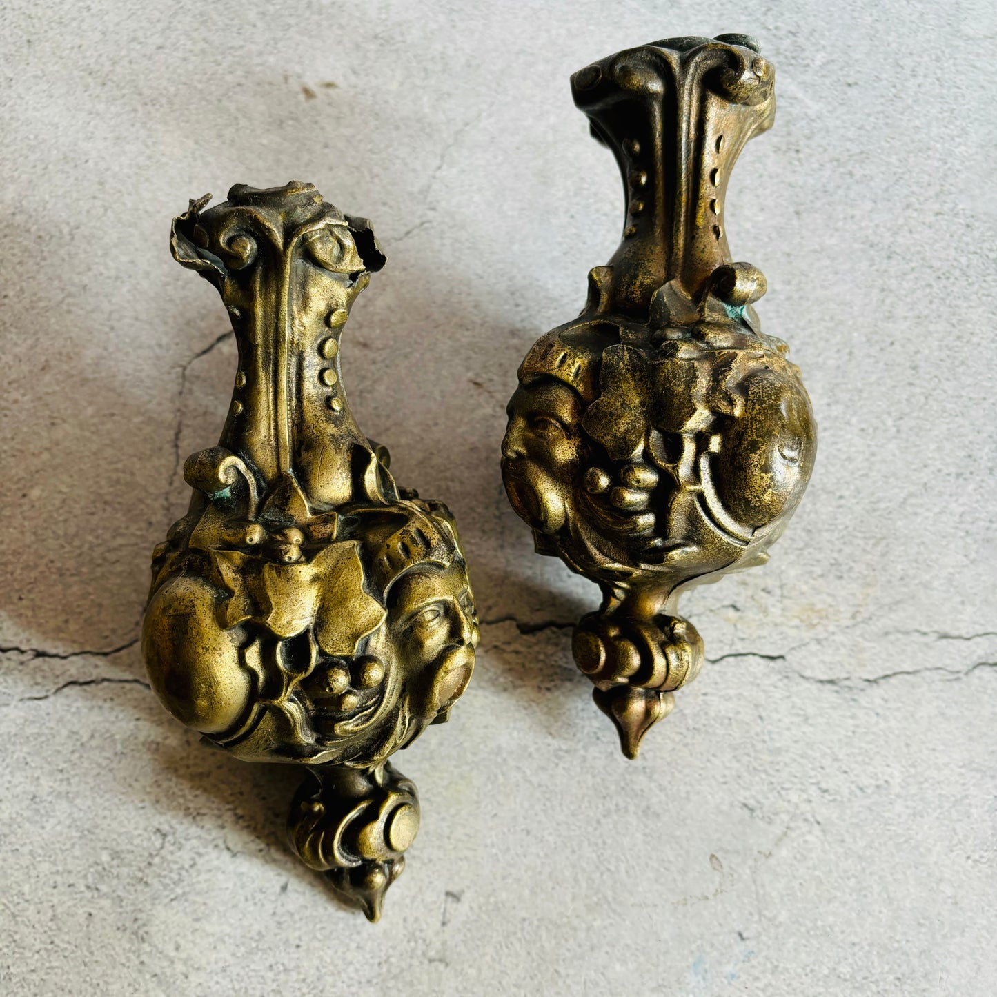 Antique Decorative Salvage Ornate Clock Weights