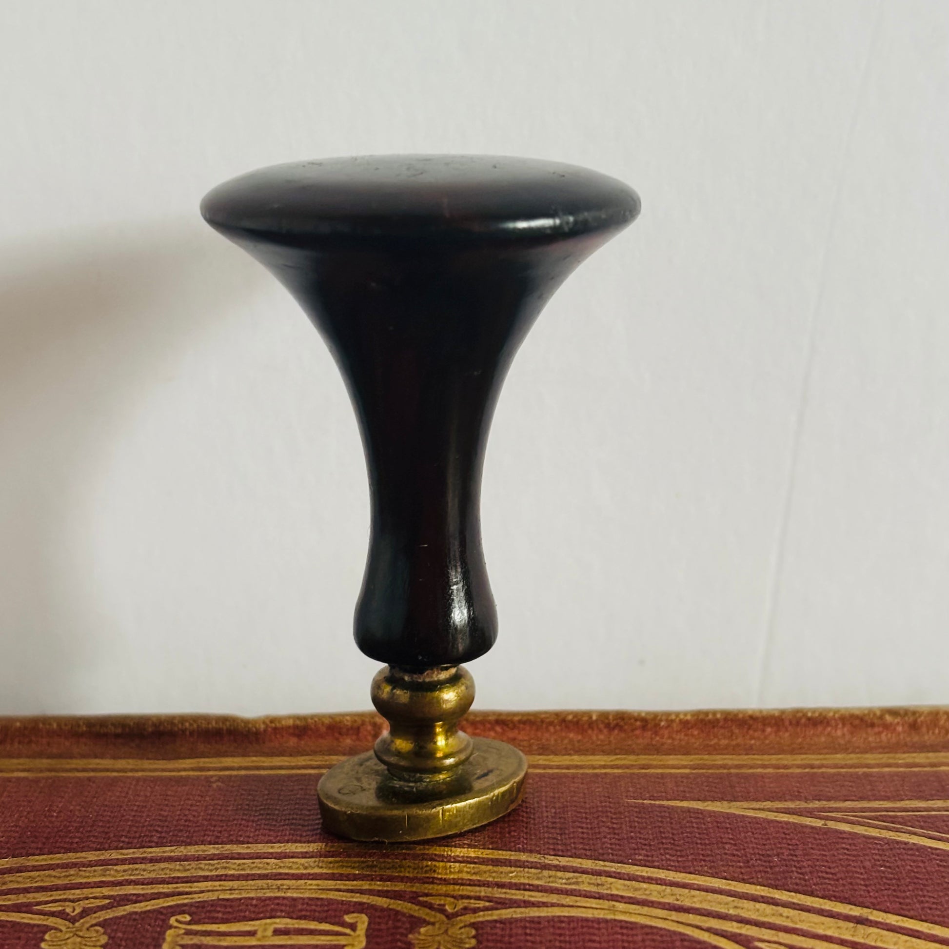 Georgian Treen Lignum Vitae Wax Seal Monogrammed Letter G