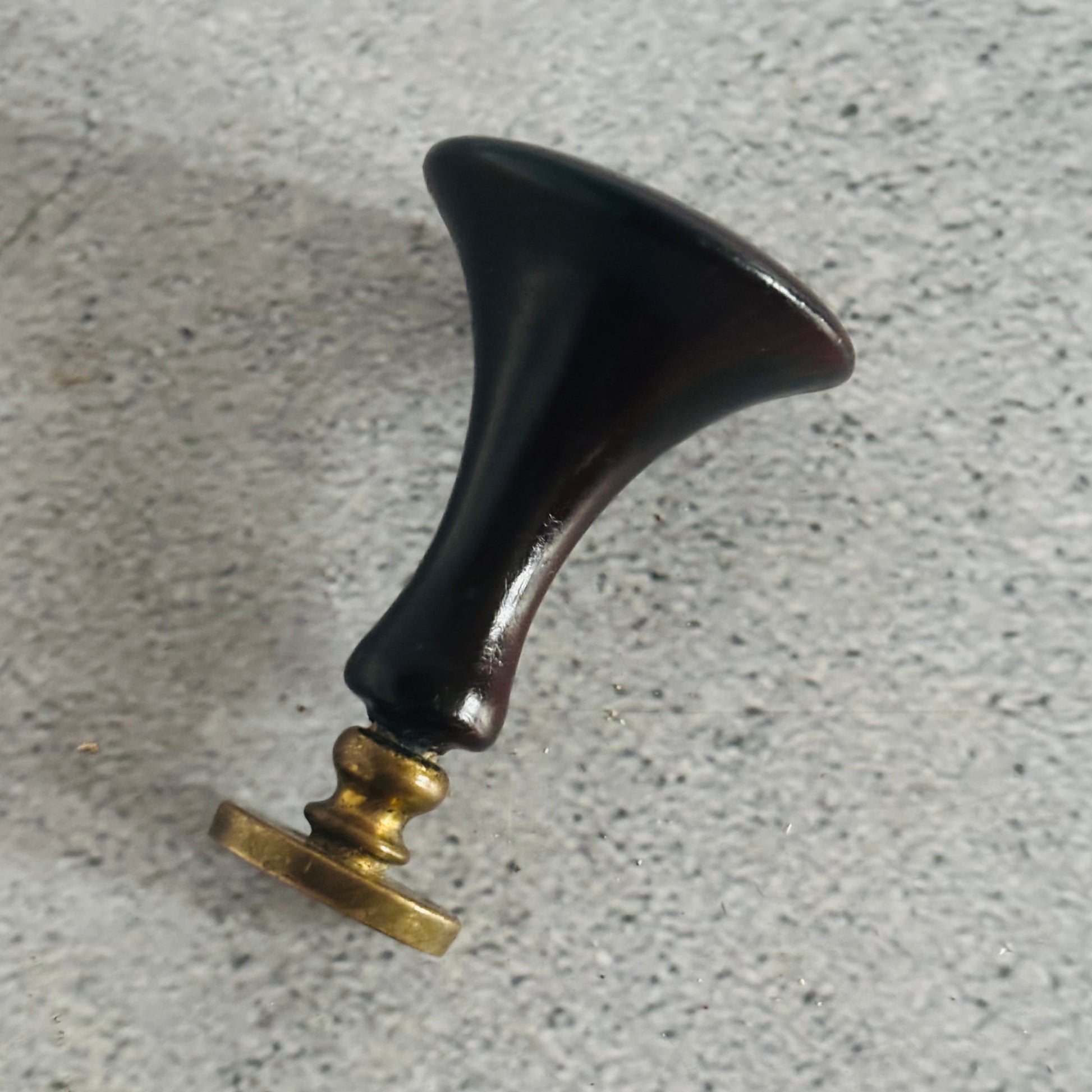 Georgian Treen Lignum Vitae Wax Seal Monogrammed Letter G