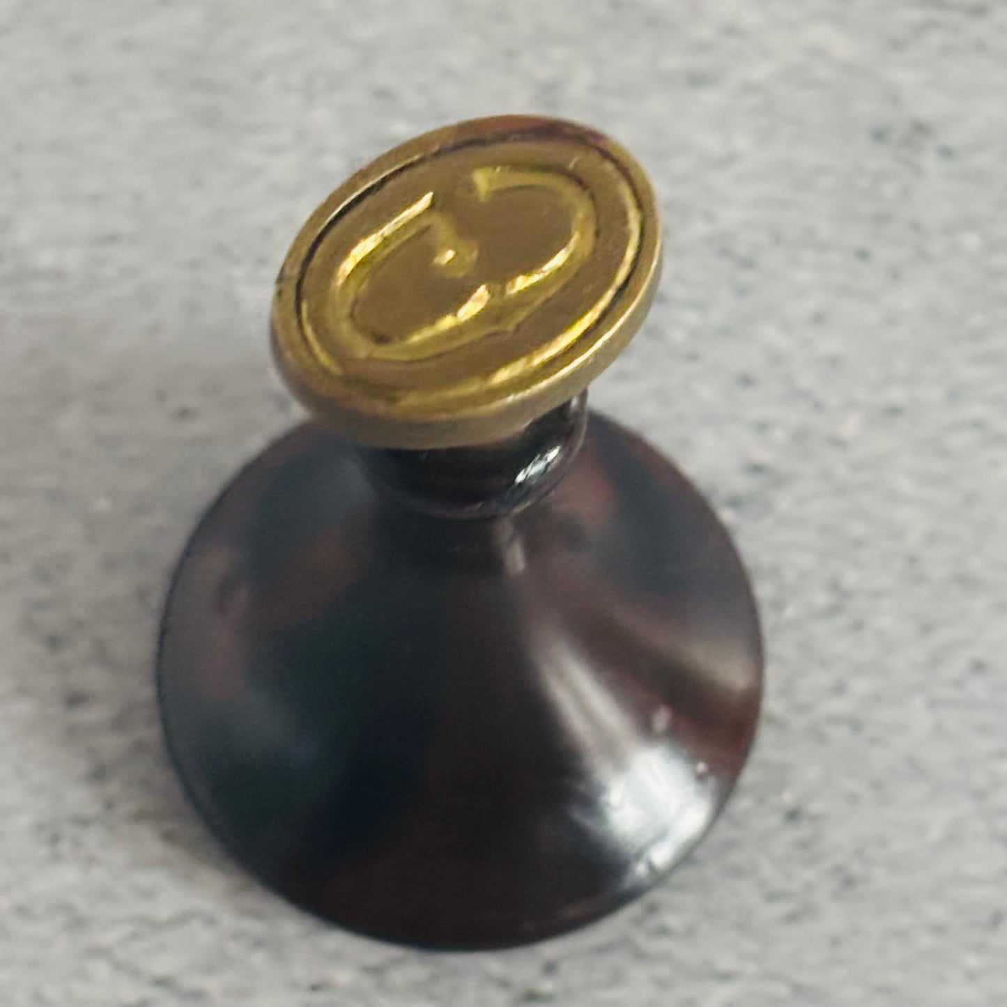 Georgian Treen Lignum Vitae Wax Seal Monogrammed Letter G