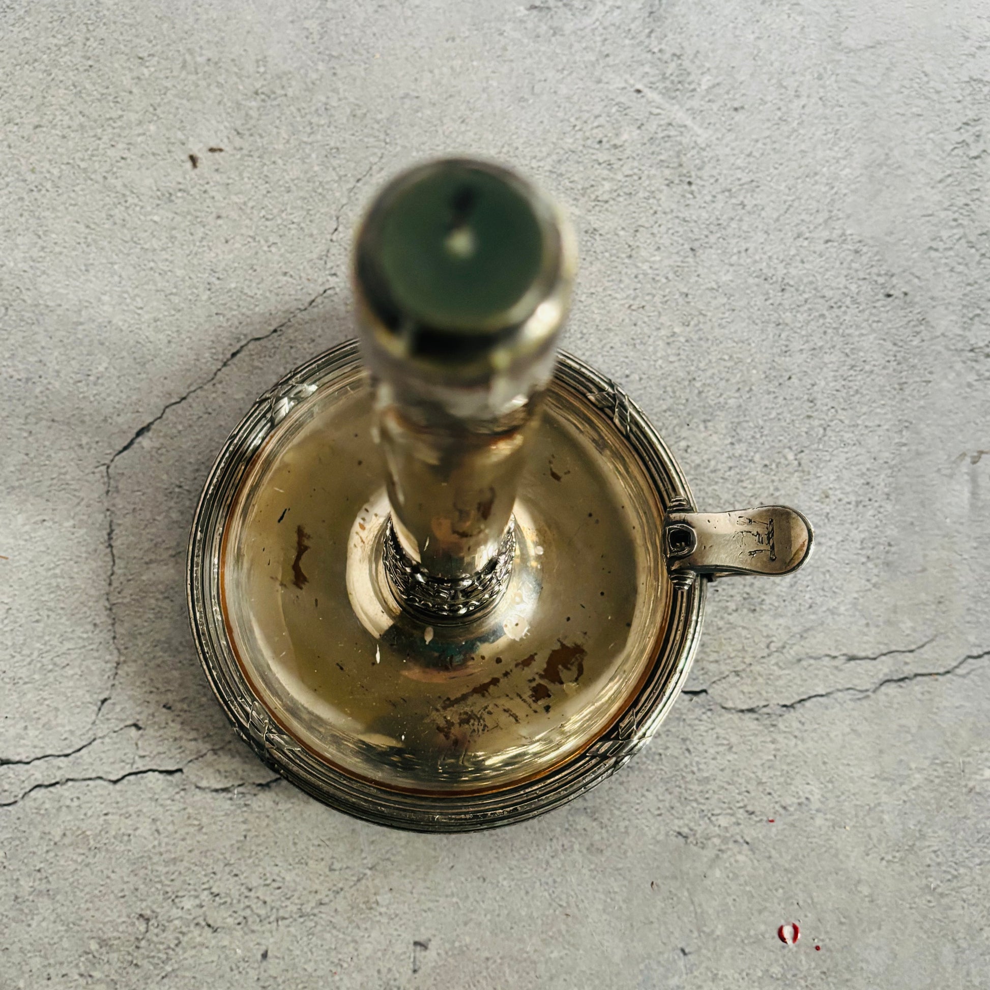 Rare Antique Old Sheffield Plate Spring Loaded Candlestick