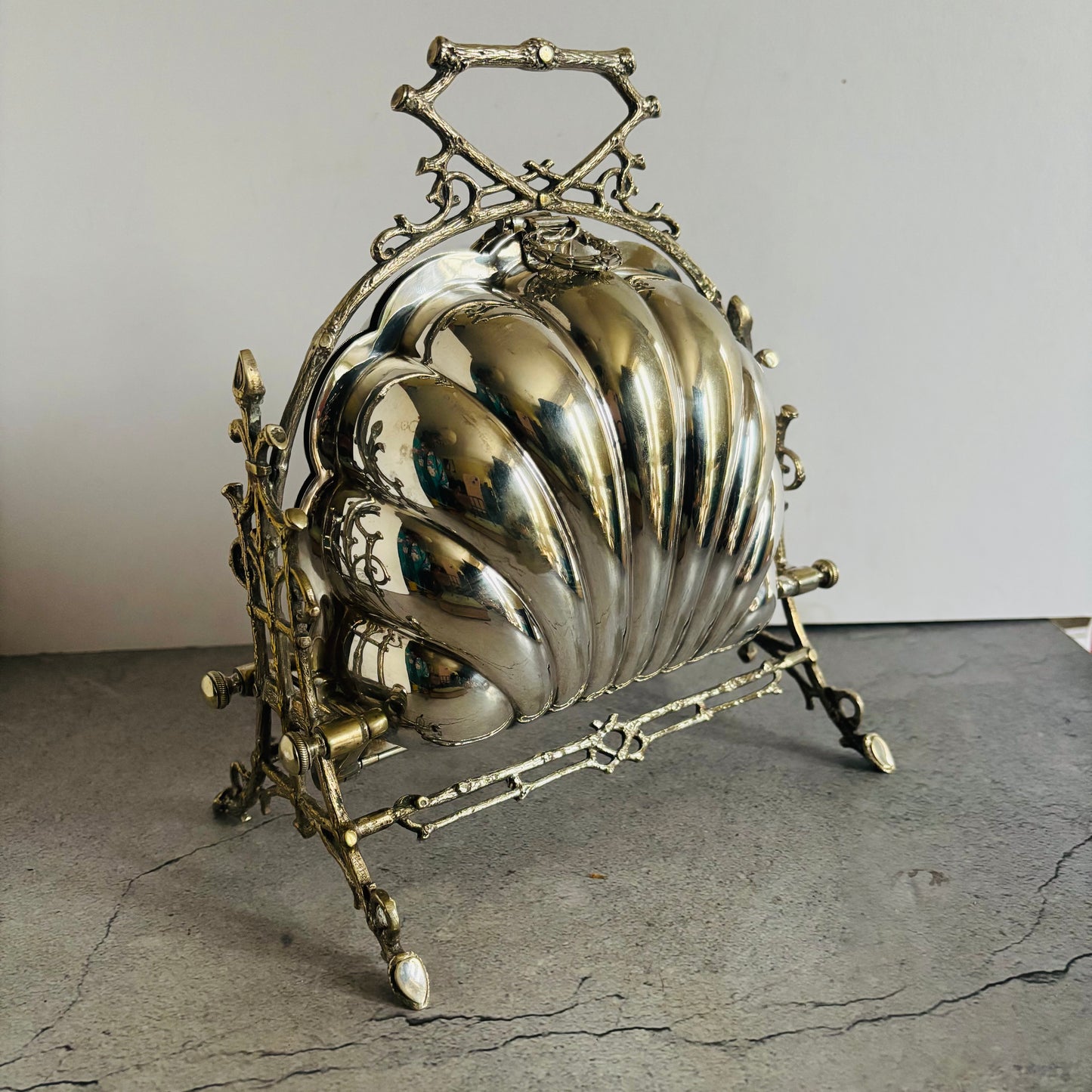 Antique Biscuit Warmer | Folding Biscuit Box Fenton Bros