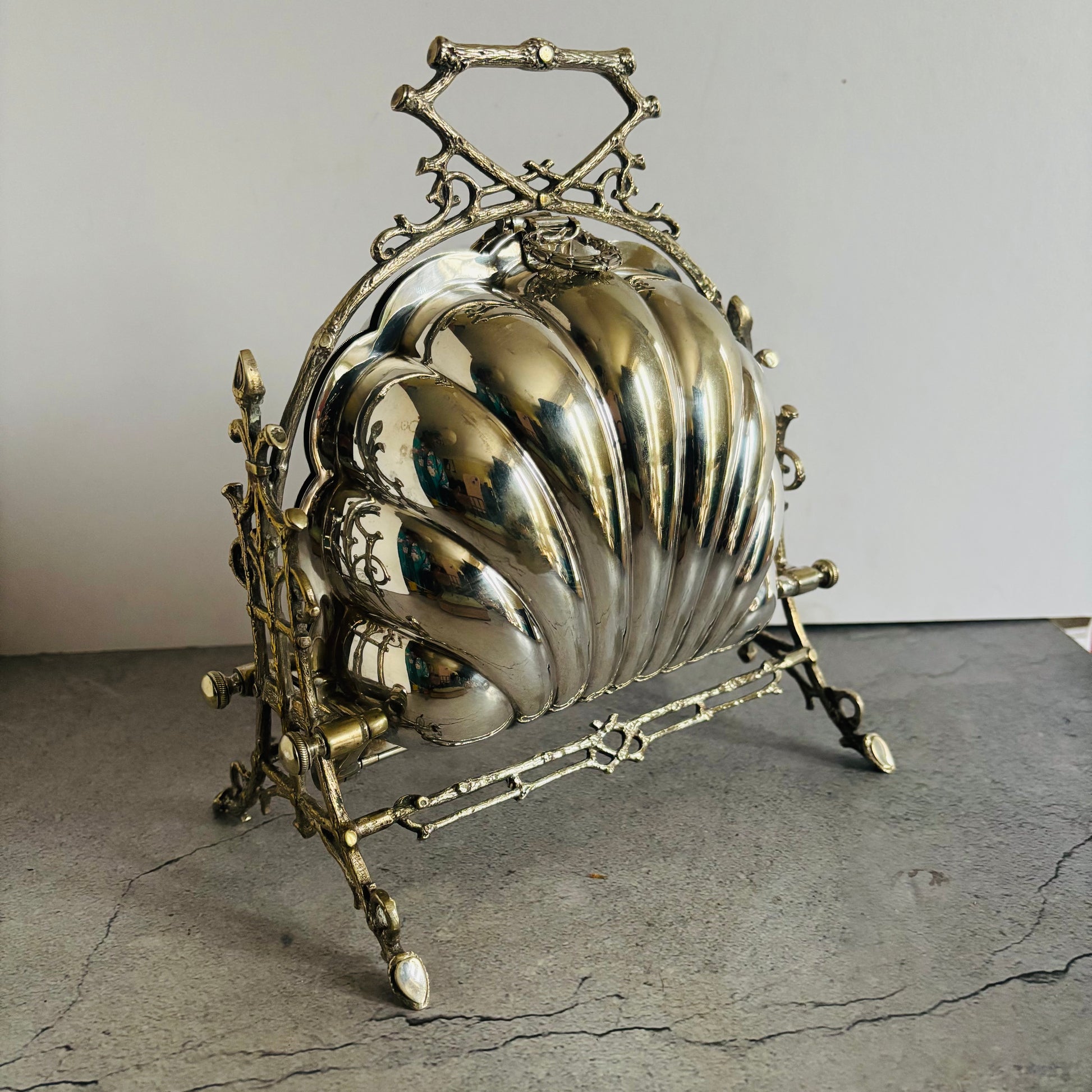 Antique Biscuit Warmer | Folding Biscuit Box Fenton Bros