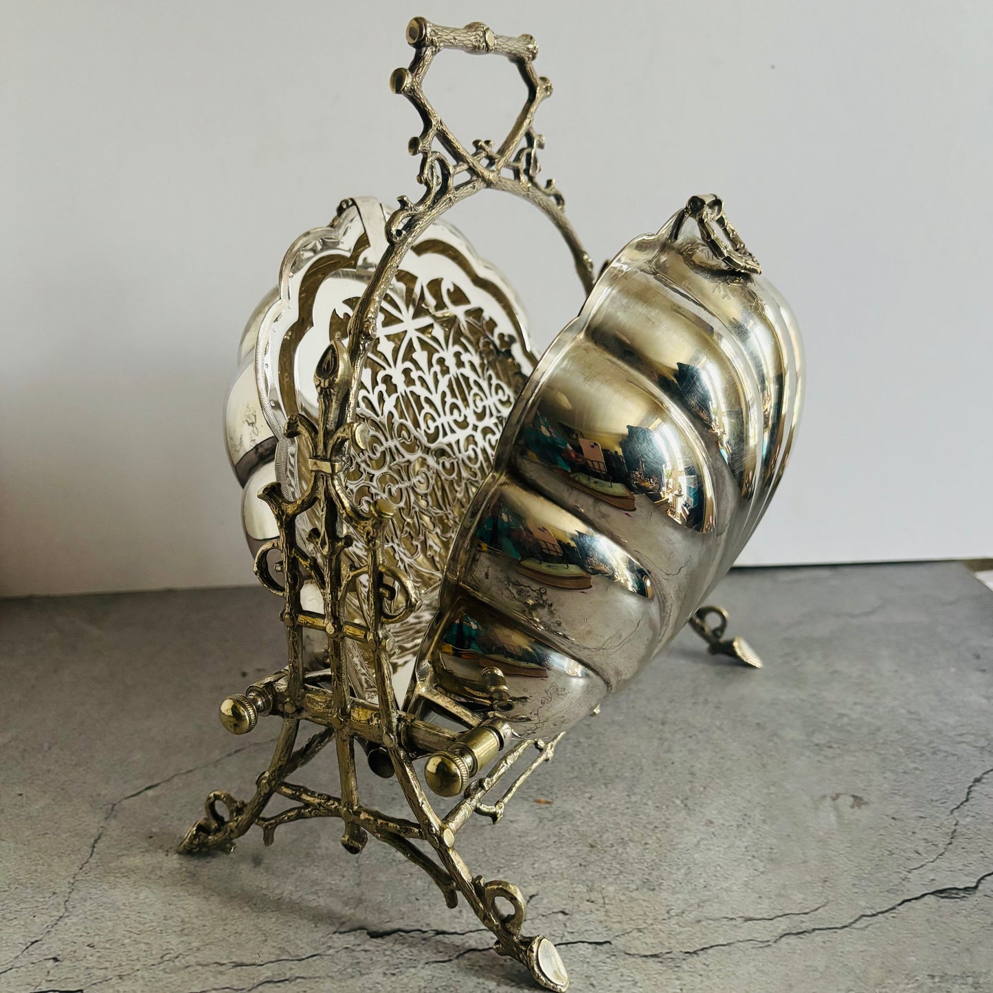 Antique Biscuit Warmer | Folding Biscuit Box Fenton Bros