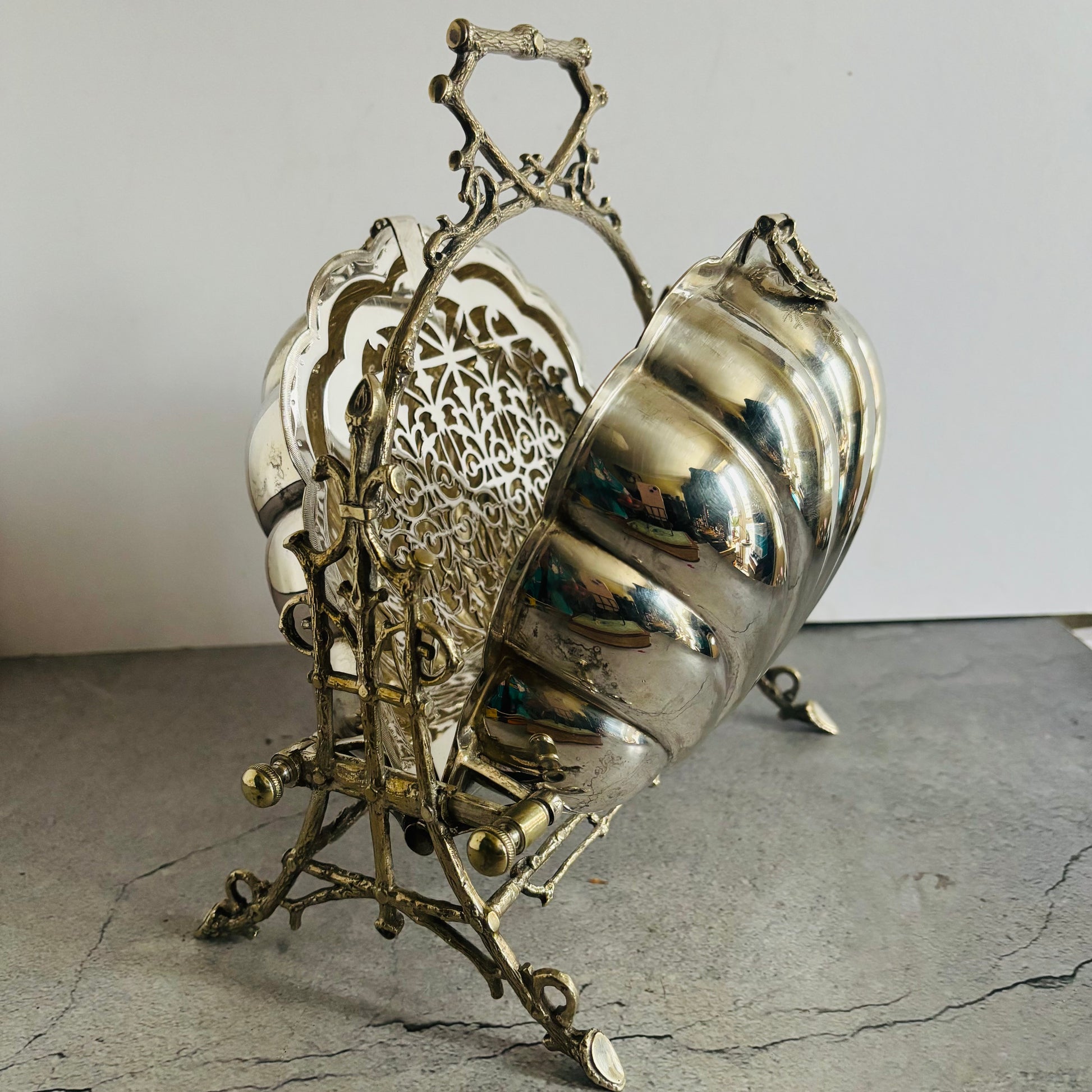 Antique Biscuit Warmer | Folding Biscuit Box Fenton Bros