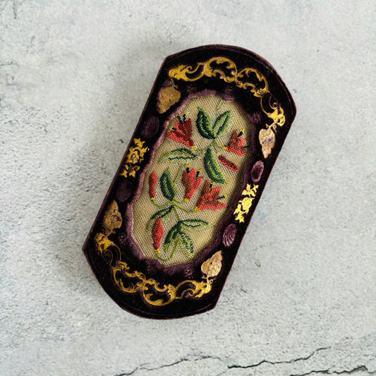 Antique French Embroidered Cigar & Spectacle Case | The Urban Vintage Affair