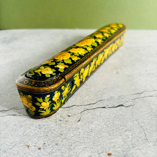 Vintage Paper mache Persian Qalamdan Pen Box | Pencil Case