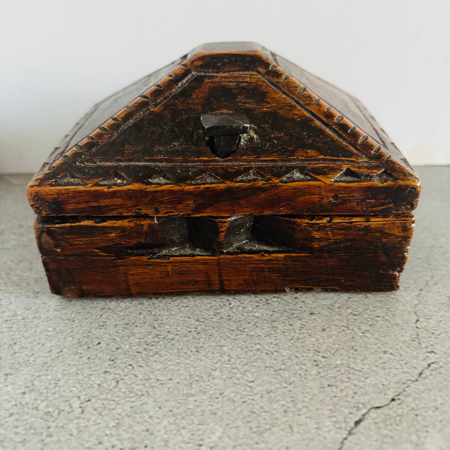 Antique Indian Wooden Spice Box Swivel Lid | The Urban Vintage Affair