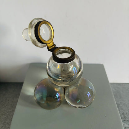 The Mixologist Freddy - Antique Iridescent Glass Soap Bubble Inkwell