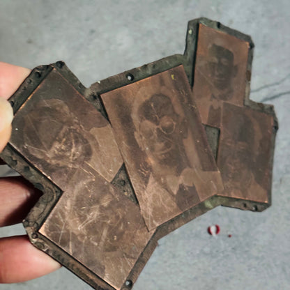 Vintage Copper Printing Plate Portraits of Men |The Urban Vintage Affair