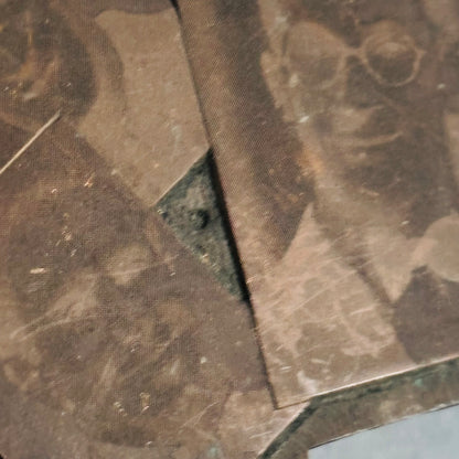 Close-up of Vintage Copper Printing Plate Portraits of Men |The Urban Vintage Affair