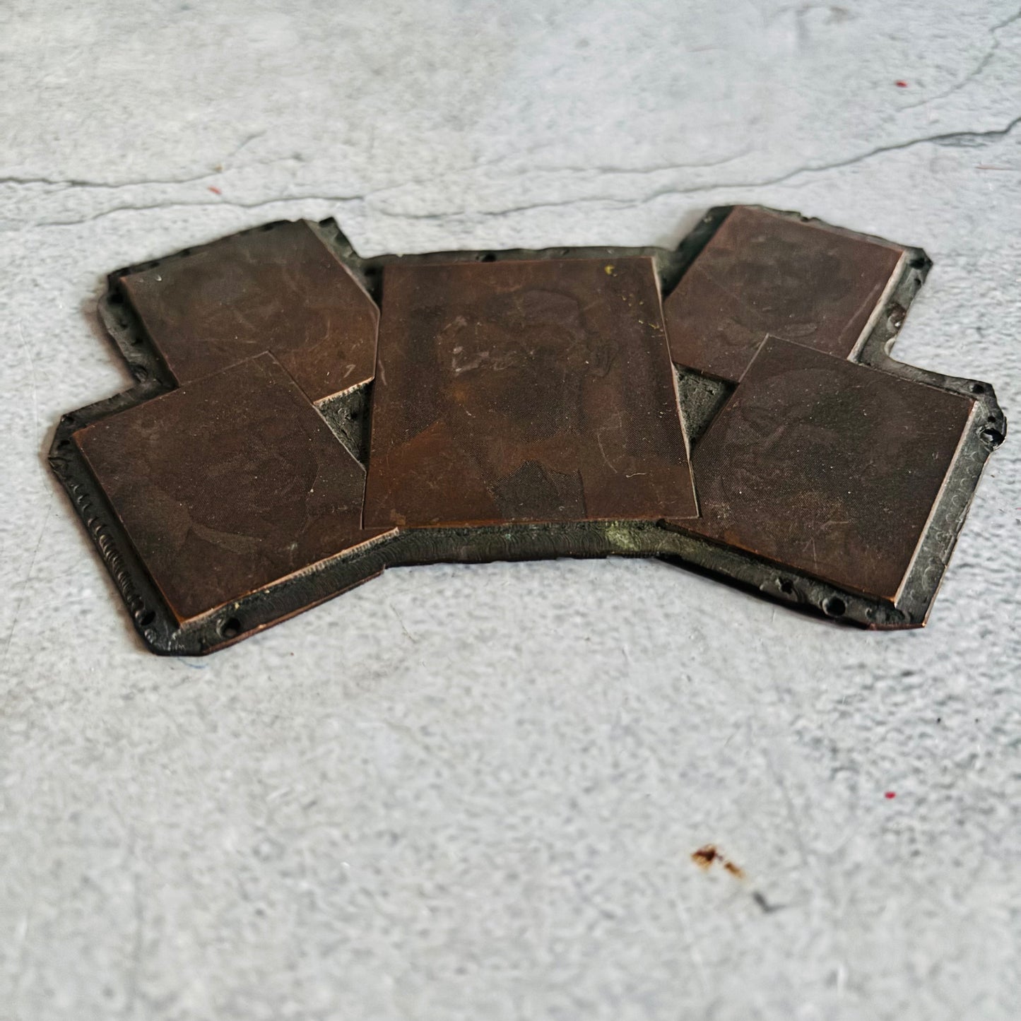 Vintage Copper Printing Plate Portraits of Men |The Urban Vintage Affair