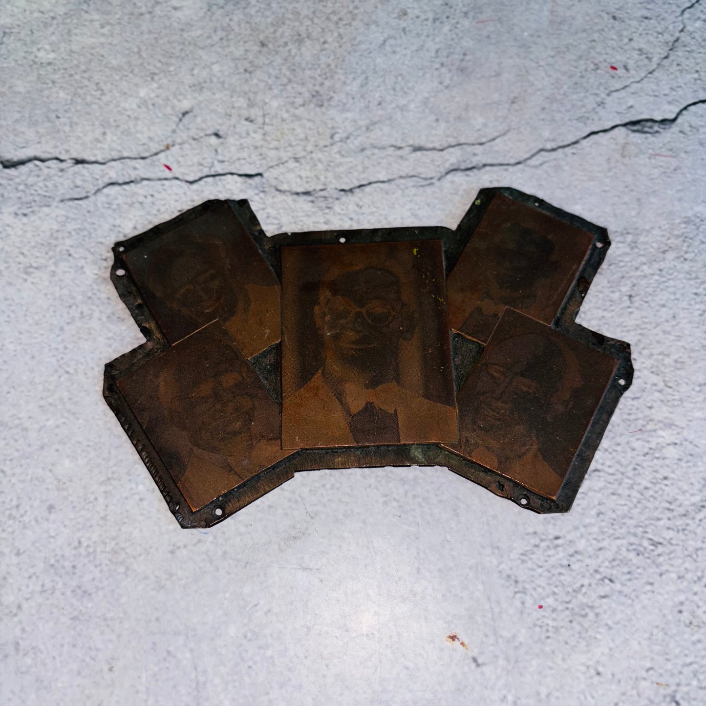 Vintage Copper Printing Plate Portraits of Men |The Urban Vintage Affair